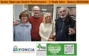 Senior Open par Quatre Performance - ½ finale Isère