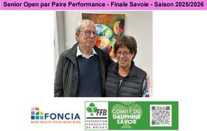 Senior Open par Paire Performance - Finale Savoie