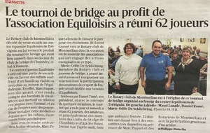 Tournoi de bridge au profit de l'association Equiloisirs à Bassens