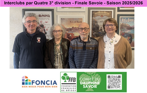 Interclubs par Quatre 3° division - Finale Savoie