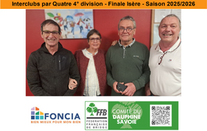 Interclubs par Quatre 4° division - Finale Isère