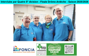 Interclubs par Quatre 5° division - Finale Drôme-Ardèche