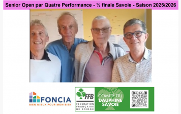 Senior Open par Quatre Performance - ½ finale Savoie