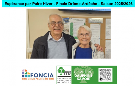 Espérance par Paire Hiver - Finale Drôme-Ardèche