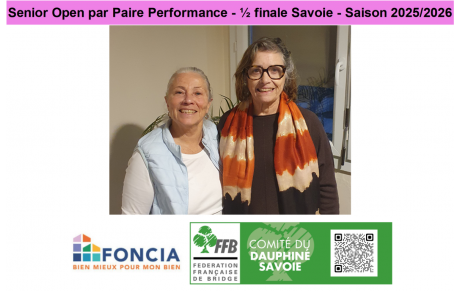 Senior Open par Paire Performance - ½ finale Savoie
