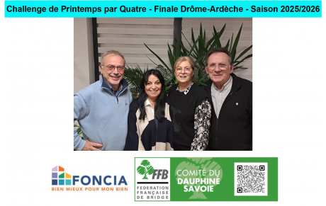 Challenge de Printemps par Quatre - Finale Drôme-Ardèche