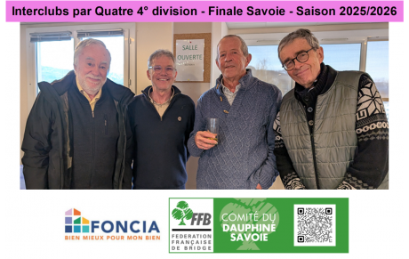 Interclubs par Quatre 4° division - Finale Savoie