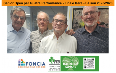 Senior Open par Quatre Performance - Finale Isère