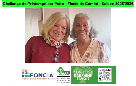 Challenge de Printemps par Paire - Finale de Comité
