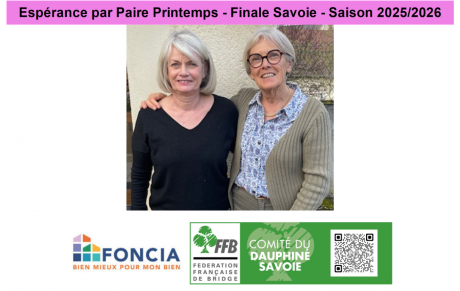 Espérance par Paire Printemps - Finale Savoie