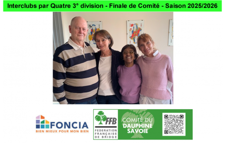 Interclubs par Quatre 3° division - Finale de Comité
