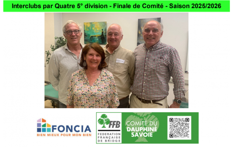 Interclubs par Quatre 5° division - Finale de Comité
