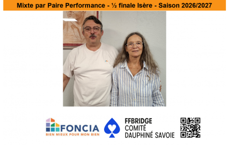 Mixte par Paire Performance - ½ finale Isère